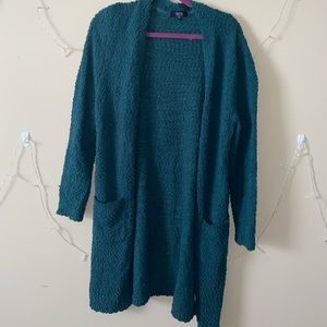 Turquoise long cardigan